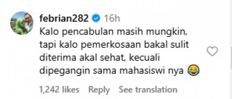 Tanggapan Netizen terhadap Kasus Agus Buntung (SS di Instagram)